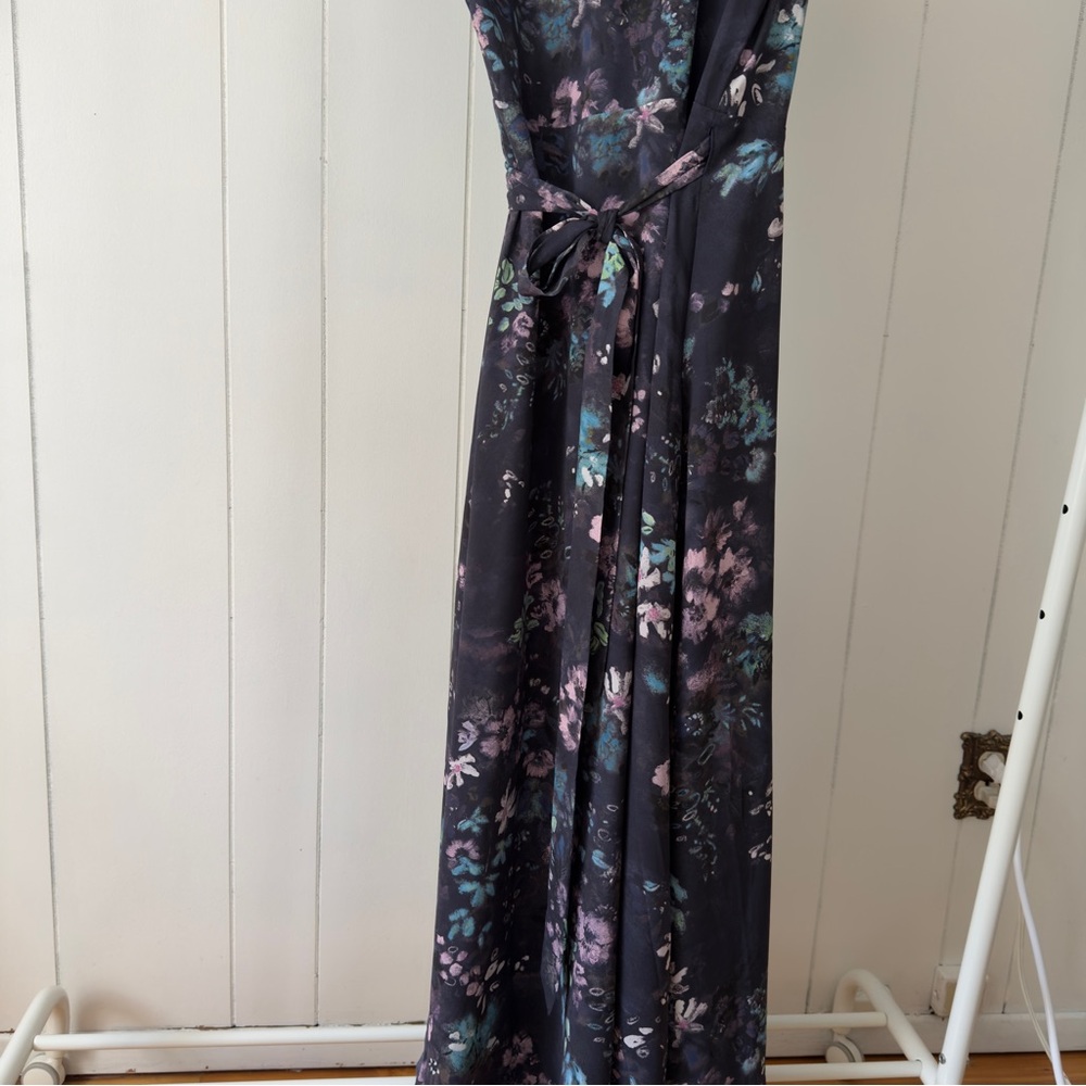Babaton Slip Wrap Maxi Dress – Pure Indigo / Gem Green – Size XS - Picture 9 of 9
